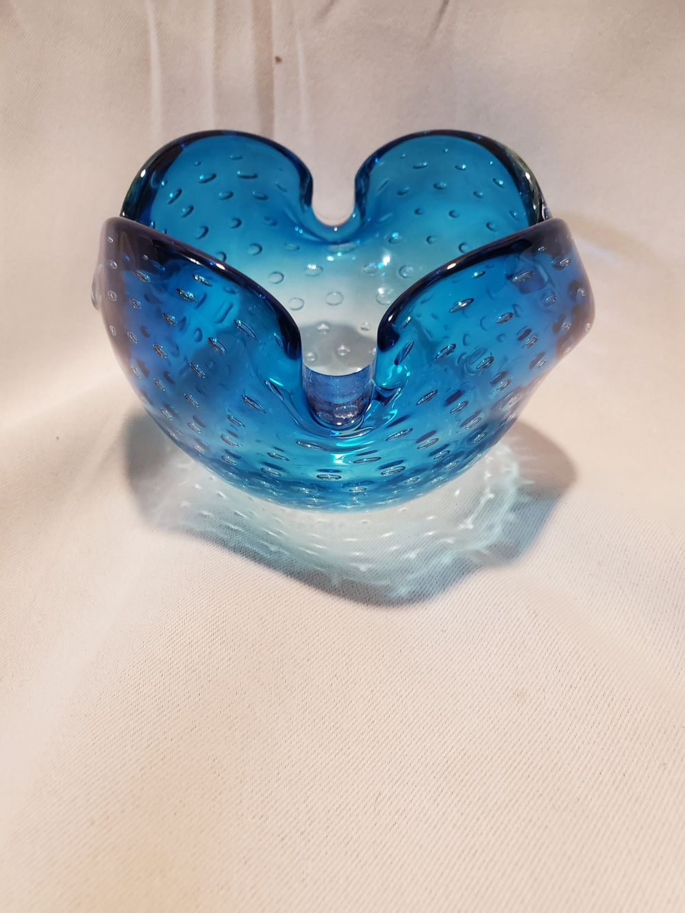 Vintage Murano Bullicante Art Glass Bowl – Attributed to Archimede Seguso